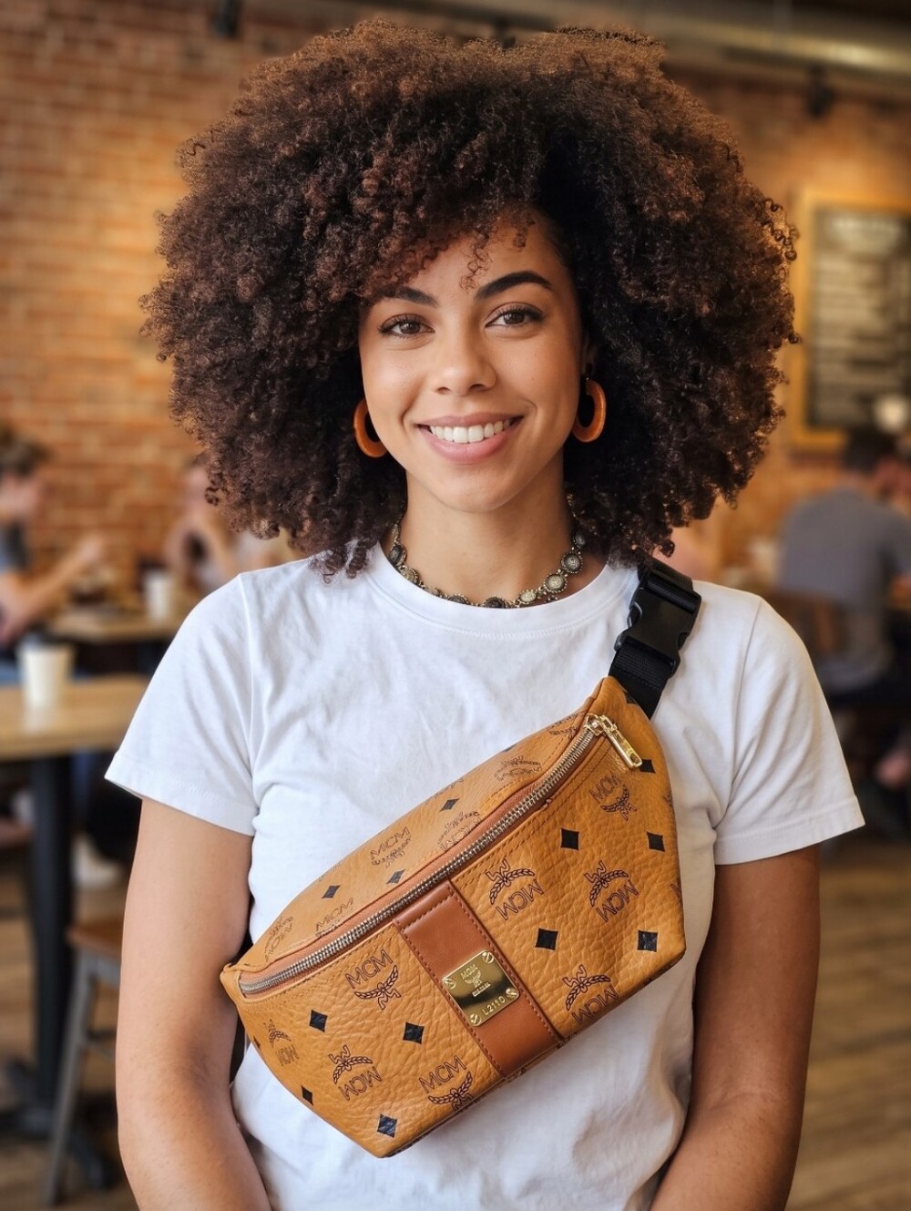 MCM Vintage Cognac Visetos Unisex Monogram Bum Bag - Picture 5 of 11